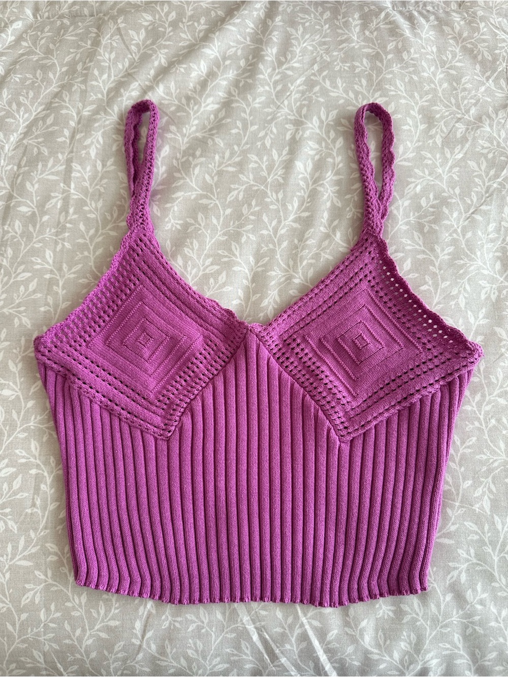 Intimately Free people knitted crop tank Medium EUC
